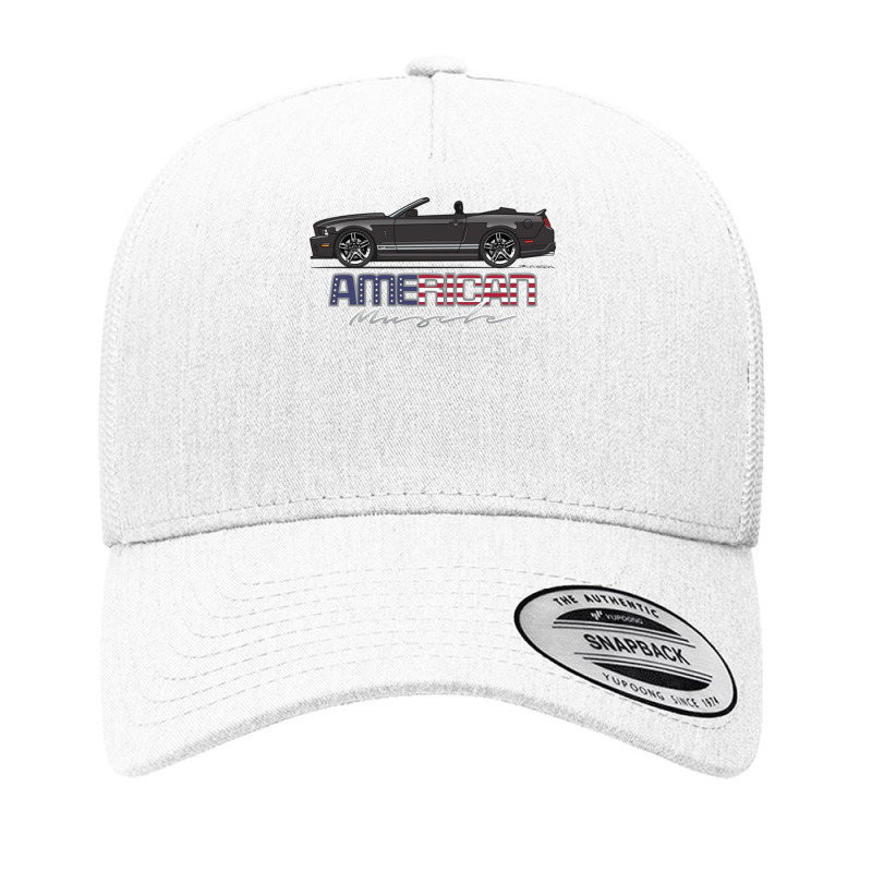 American Muscle Black With Silver Stripes Five Yupoong Trucker Cap by StefanyIveson | Artistshot