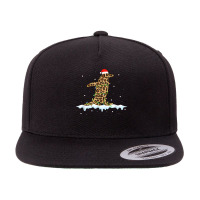 Penguin Leopard Lights Christmas Matching Family T Shirt 5 Panel Snapback Cap | Artistshot