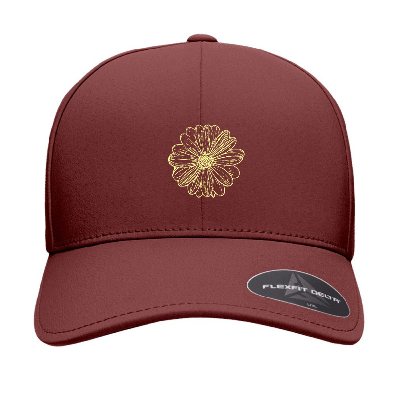 Trending Sunflower Ink Print Seamless Cap by poppyallen | Artistshot