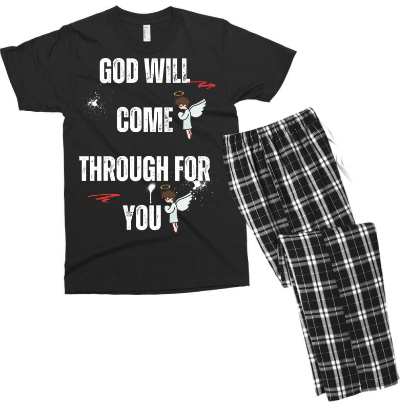 God Will Come Through For You Men's T-shirt Pajama Set by Designer25u | Artistshot