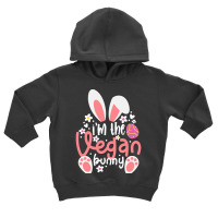 Vegan Design T  Shirt Bunny Ears I'm The Vegan Bunny Matching Easter V Toddler Hoodie | Artistshot