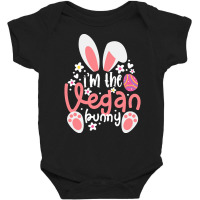 Vegan Design T  Shirt Bunny Ears I'm The Vegan Bunny Matching Easter V Baby Bodysuit | Artistshot