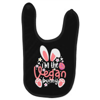 Vegan Design T  Shirt Bunny Ears I'm The Vegan Bunny Matching Easter V Baby Bibs | Artistshot