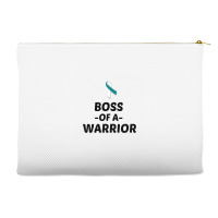 Boss Of A Warrior Cervical Cancer Awareness Accessory Pouches | Artistshot