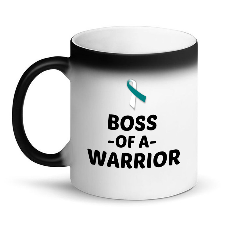 Boss Of A Warrior Cervical Cancer Awareness Magic Mug | Artistshot