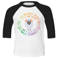 I Am Mostly Peace Love And Sheep Toddler 3/4 Sleeve Tee | Artistshot