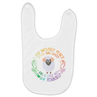 I Am Mostly Peace Love And Sheep Baby Bibs | Artistshot