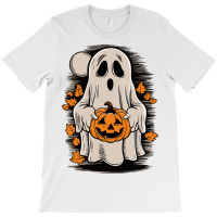 Ghost With Pumpkin, Halloween T-shirt | Artistshot