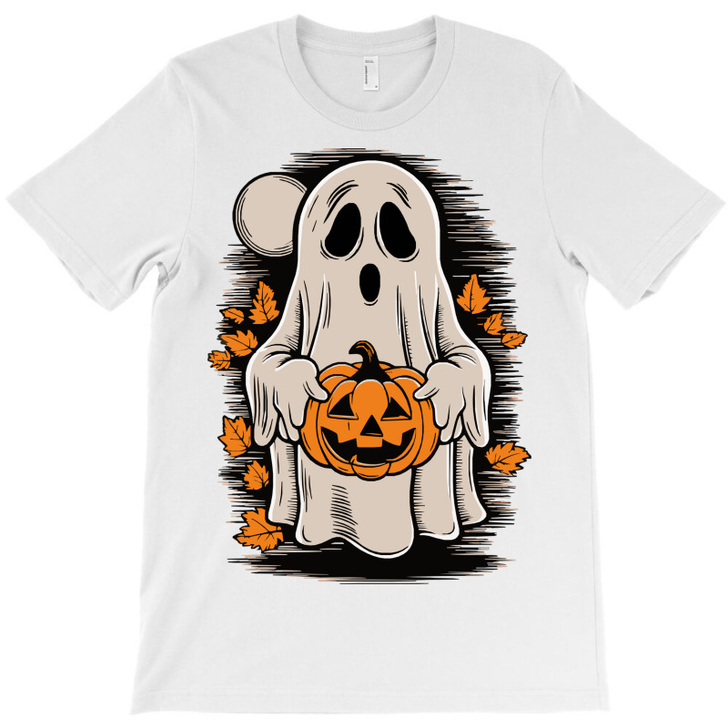 Ghost With Pumpkin, Halloween T-Shirt by yashsap | Artistshot