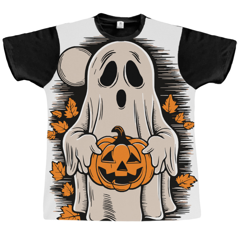 Ghost With Pumpkin, Halloween Graphic T-shirt by yashsap | Artistshot