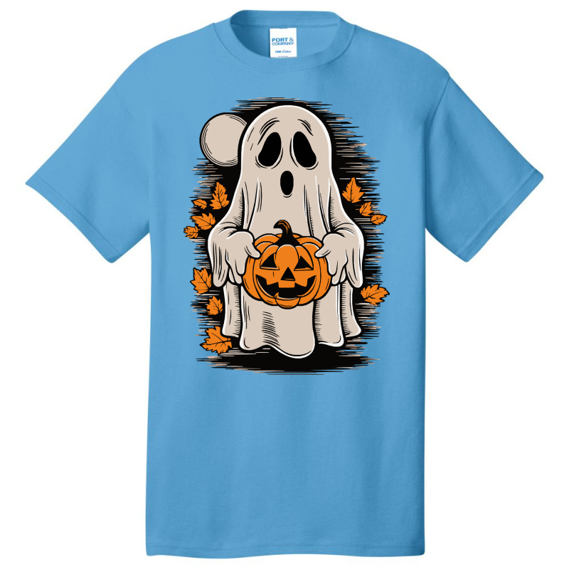 Ghost With Pumpkin, Halloween Basic T-shirt by yashsap | Artistshot