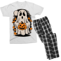 Ghost With Pumpkin, Halloween Men's T-shirt Pajama Set | Artistshot