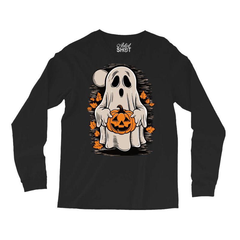 Ghost With Pumpkin, Halloween Long Sleeve Shirts by yashsap | Artistshot