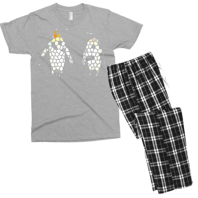 Penguin T  Shirt Cellular Penguin Mosaic In Digital T  Shirt Men's T-shirt Pajama Set | Artistshot