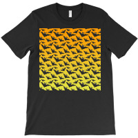 Scary Cute T  Shirt Orange Yellow Black Bats Halloween Pattern T  Shir T-shirt | Artistshot