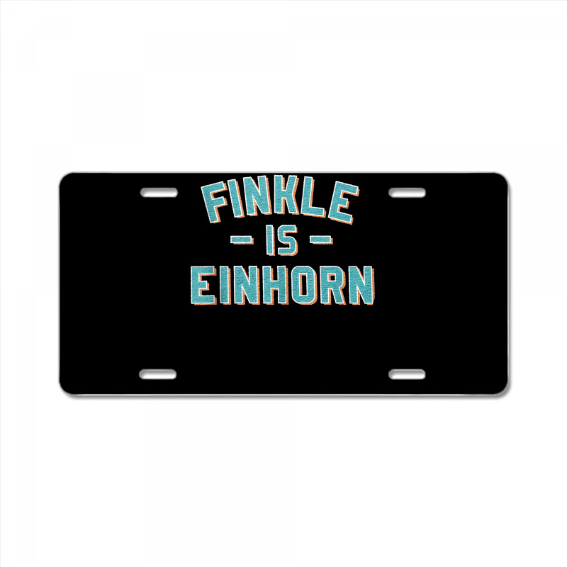 Finkle Is Einhorn Tank Top License Plate | Artistshot