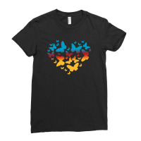 Butterfly Heart Ladies Fitted T-shirt | Artistshot