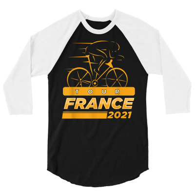 France Bicycle French Road Racing Summer Tour France T Shirt 3/4 Sleeve Shirt Designed By Kadejahdomenick