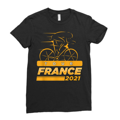 France Bicycle French Road Racing Summer Tour France T Shirt Ladies Fitted T-shirt Designed By Kadejahdomenick