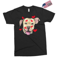 Valentines Day T  Shirt Cute Pitbull Dog Hearts Funny Valentine's Day Exclusive T-shirt | Artistshot