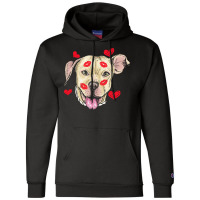 Valentines Day T  Shirt Cute Pitbull Dog Hearts Funny Valentine's Day Champion Hoodie | Artistshot