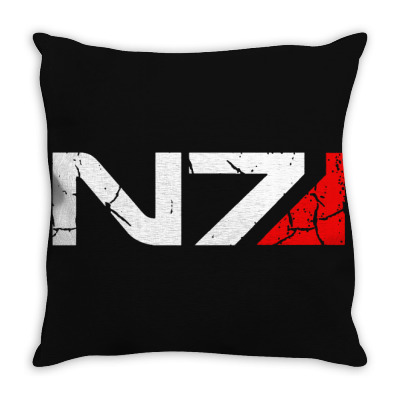 Mass Effect N7 Throw Pillow Designed By Verolvori