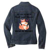 The Love Between  Aunt And Niece Knows No Distance  Fox 01 Ladies Denim Jacket | Artistshot