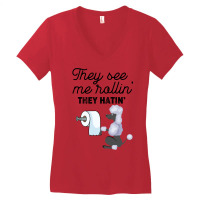 They See Me Rollin  They Hatin  Poodle Women's V-neck T-shirt | Artistshot