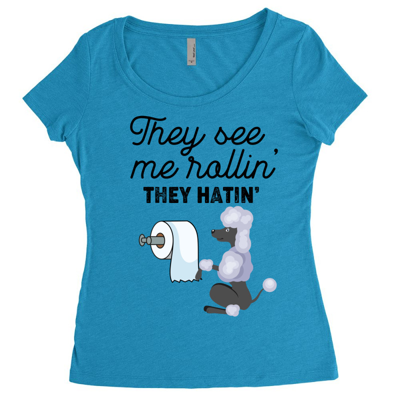 They See Me Rollin  They Hatin  Poodle Women's Triblend Scoop T-shirt by vip.pro123 | Artistshot