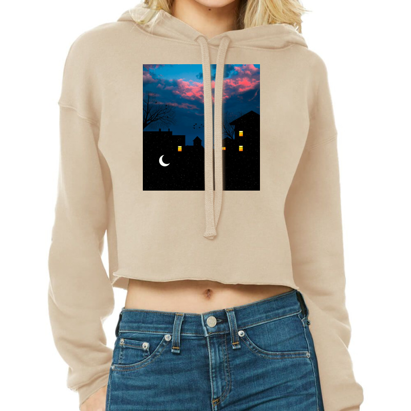 Moon Cropped Hoodie | Artistshot