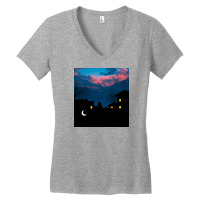 Moon Women's V-neck T-shirt | Artistshot