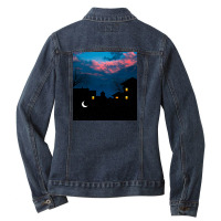 Moon Ladies Denim Jacket | Artistshot