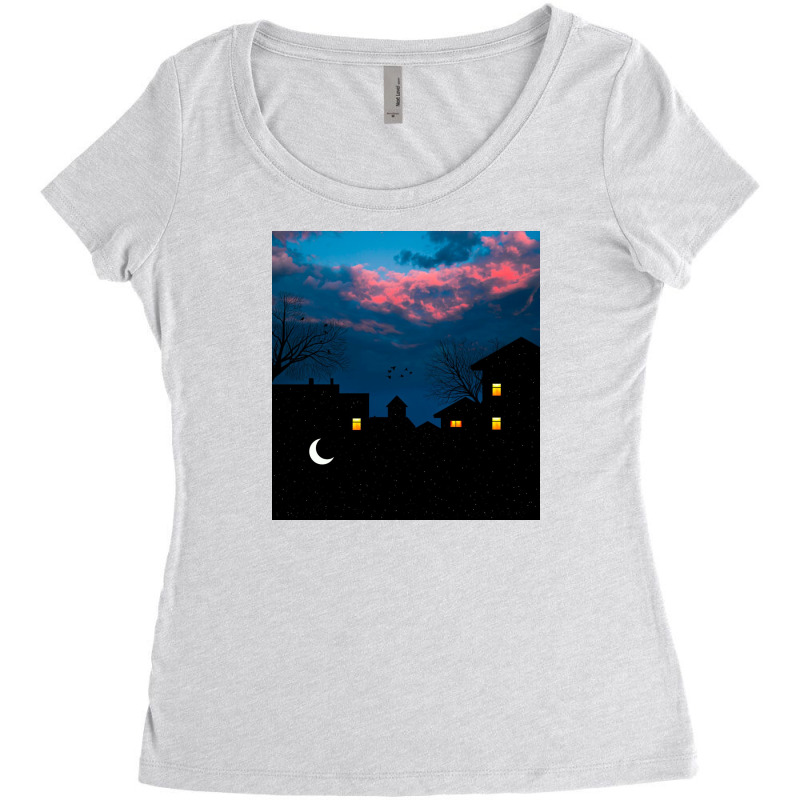 Moon Women's Triblend Scoop T-shirt | Artistshot