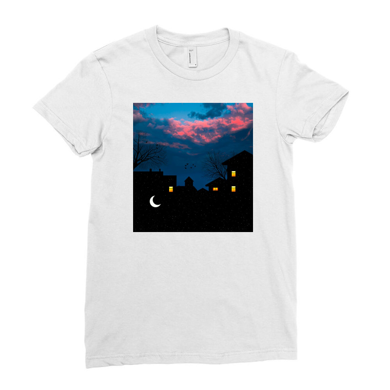 Moon Ladies Fitted T-shirt | Artistshot