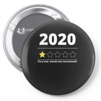 Funny 2020 Review - 1 Star - Would Not Recommend Ladies T-shirt Pin-back Button | Artistshot