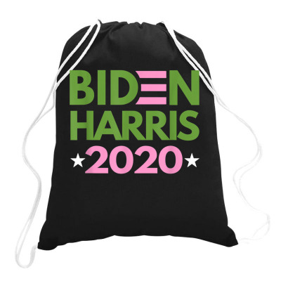 Biden Harris 2020 Pink Green Democrat Drawstring Bags Designed By Kakashop