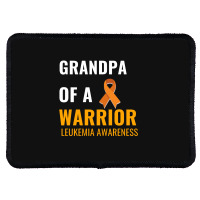 Grandpa Of A Warrior Leukemia Awareness White Rectangle Patch | Artistshot