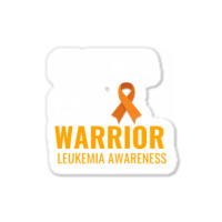 Grandpa Of A Warrior Leukemia Awareness White Sticker | Artistshot