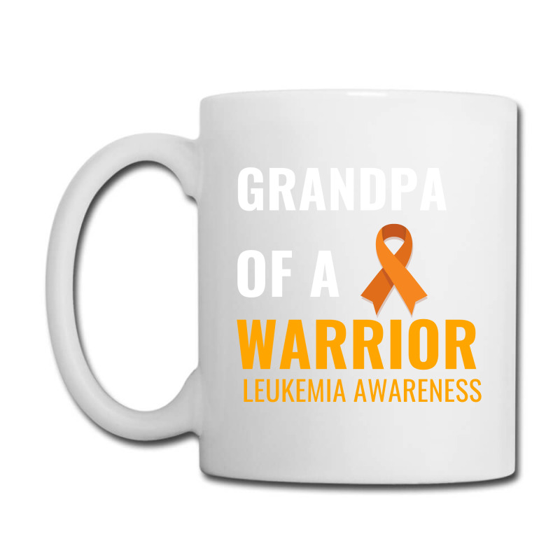 Grandpa Of A Warrior Leukemia Awareness White Coffee Mug | Artistshot