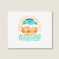 Maldives Liquid Sunshine Summer Vibes Maldives Vacation T Shirt Landscape Canvas Print | Artistshot