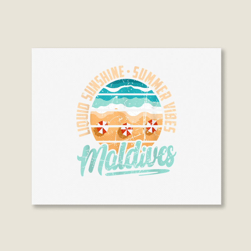 Maldives Liquid Sunshine Summer Vibes Maldives Vacation T Shirt Landscape Canvas Print | Artistshot