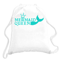 Mermaid Queen Cute Graphic Tail Crown Fun Summer Beach Premium T Shirt Drawstring Bags | Artistshot