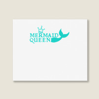 Mermaid Queen Cute Graphic Tail Crown Fun Summer Beach Premium T Shirt Landscape Canvas Print | Artistshot