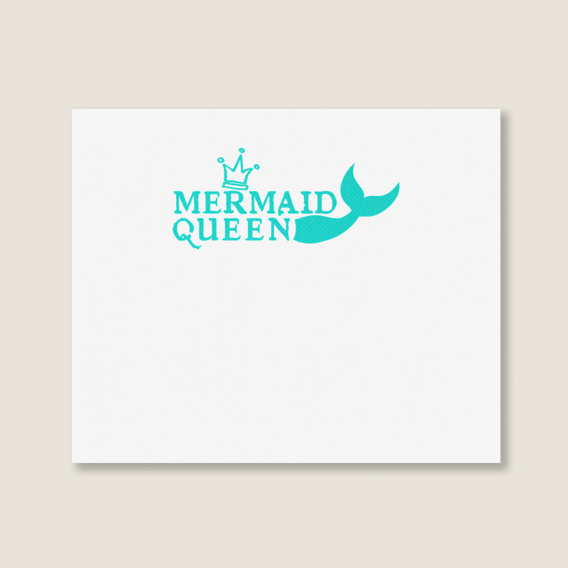 Mermaid Queen Cute Graphic Tail Crown Fun Summer Beach Premium T Shirt Landscape Canvas Print | Artistshot