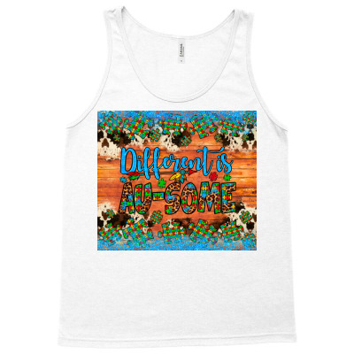 Different Is Au Some Autism Awareness Cowhide Leopard Tumbler Tank Top Designed By Artiststas