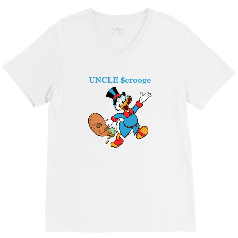 Scrooge Duck Tales Art Gift For Fans V-neck Tee | Artistshot