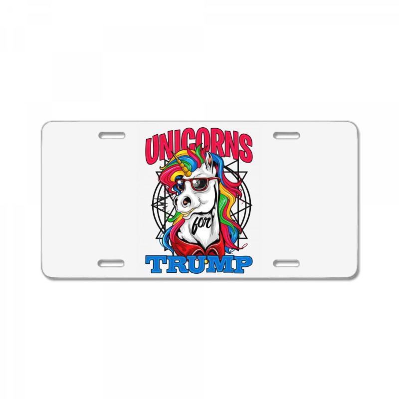 Unicorns For Trump License Plate | Artistshot