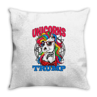 Unicorns For Trump Throw Pillow | Artistshot