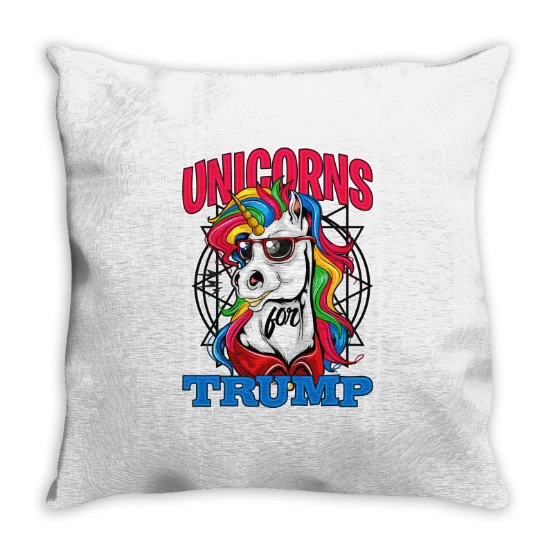 Unicorns For Trump Throw Pillow | Artistshot