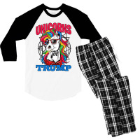 Unicorns For Trump Men's 3/4 Sleeve Pajama Set | Artistshot